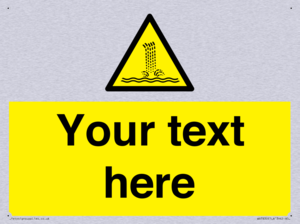 Custom warning artificial waterfall